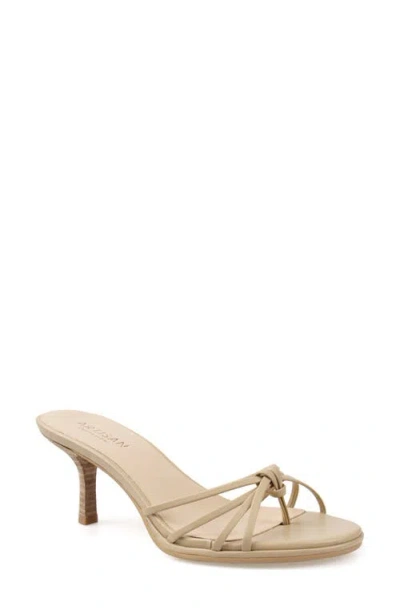 Zigi Lingerr Leather Kitten Heel Sandal In Natural Leather