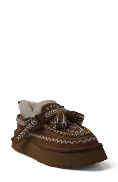 Zigi Markel Faux Fur Tassel Bootie In Brown