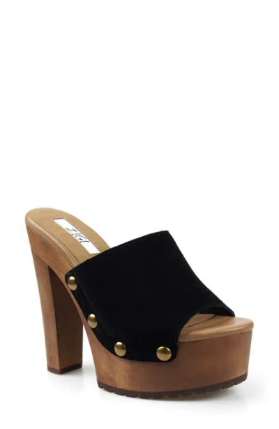 Zigi Nikky Platform Sandal In Black Suede
