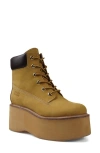 Zigi Platform Bootie In Wheat Leather