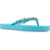 Zigi Queen Flip Flop In Turquoise