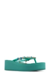 Zigi Quigley Platform Flip Flop In Aqua