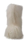Zigi Risha Genuine Shearling Knee High Boot In White
