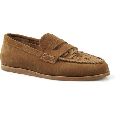 Zigi Roki Penny Loafer In Tan Suede