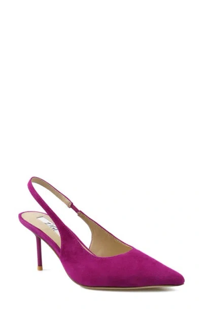 Zigi Slingback Pointed Toe Pump In Orchid Suede