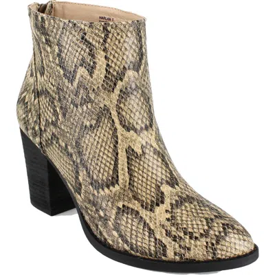 Zigi Soho Harlan Womens Snake Print Pointed Toe Ankle Boots In Multi