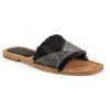 Zigi Tamy Rhinestone Slide Sandal In Black Denim