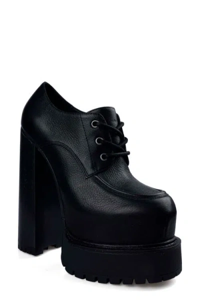 Zigi Tina Lace-up Platform Shoe In Black