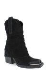 Zigi Western Boot In Black Suede