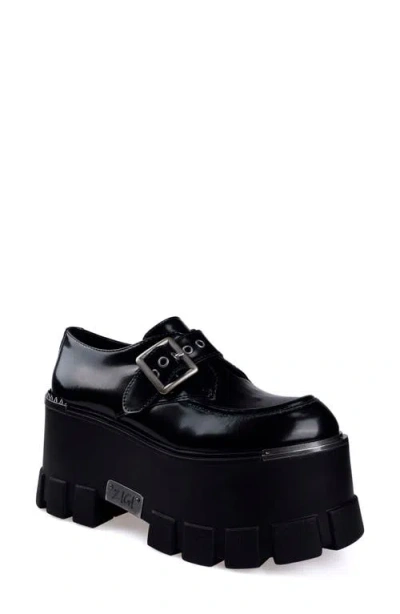 Zigi Xiomara Platform Monk Strap Shoe In Black
