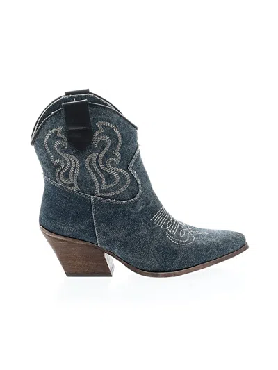 Pre-owned Ziginy Ankle Boots In Blue