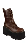Ziginy Raiza Platform Bootie In Tan