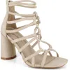 Zigisoho Cage Sandal In Nude