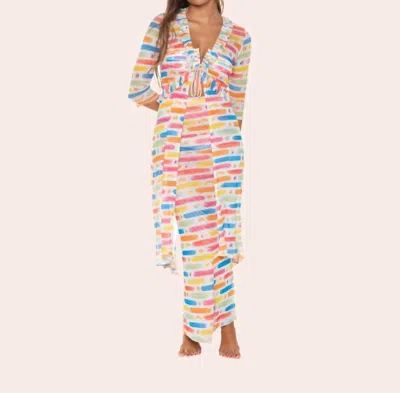 Zille Rio Tropicalia Midi Tulle Kimono In Multicolor