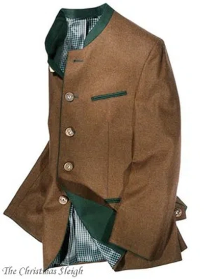 Pre-owned Ziller German Austrian Men's Sport Coat Jacket - Brown - Wool