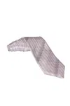 Zilli Art Deco Linear Swirl Silk Tie In Purple