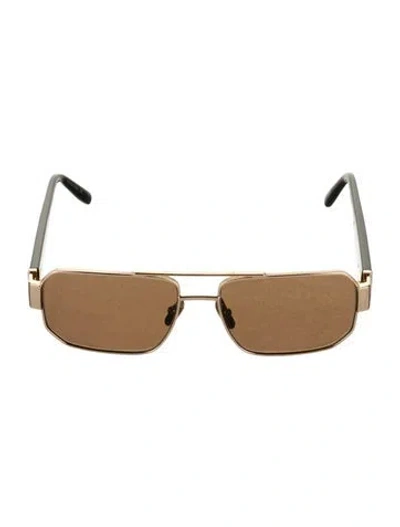 Pre-owned Zilli Aviator Tinted Sunglasses In Black