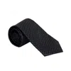 Zilli Black Diagonal Checked Silk Tie In Black