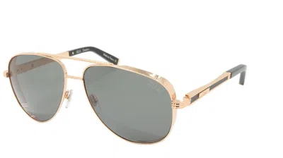 Pre-owned Zilli Brand 2022  Men Sunglasses Zi65028 C01 Authentic France Frame Case Lens In Brown