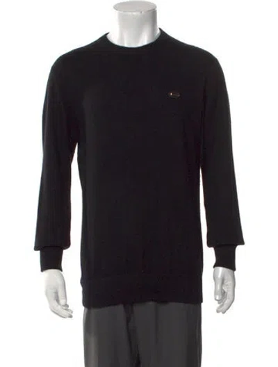Pre-owned Zilli Cashmere Crew Neck Pullover In Black