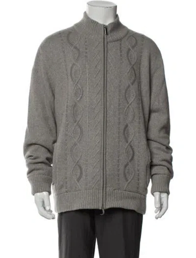 Pre-owned Zilli Cashmere Jacket In Gray