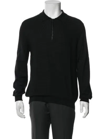 Pre-owned Zilli Cashmere Mock Neck Pullover In Black