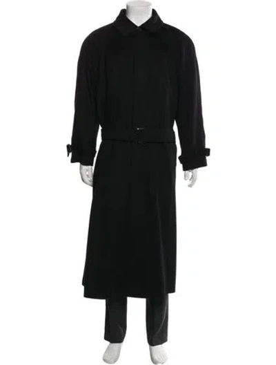 Pre-owned Zilli Cashmere Overcoat In Black