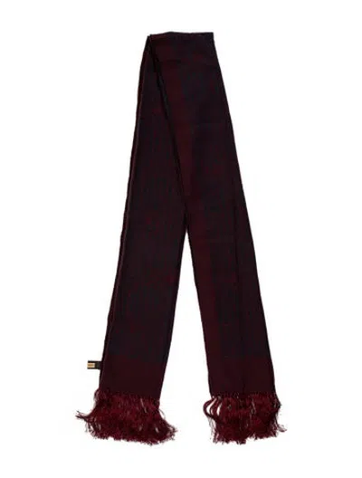 Pre-owned Zilli Cashmere Paisley Print Scarf In Burgundy