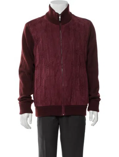 Pre-owned Zilli Cashmere Patterned Jacket In Burgundy