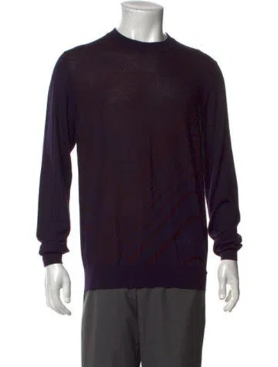 Pre-owned Zilli Cashmere Patterned Pullover In Purple