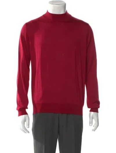 Pre-owned Zilli Cashmere Turtleneck Pullover In Red
