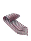 Zilli Checked Silk Tie In Gray