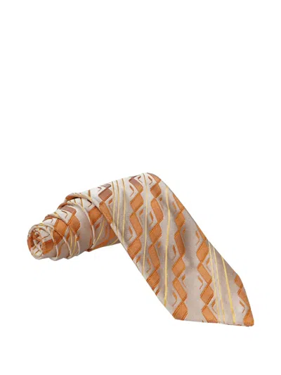 Zilli Chevron Stripe Silk Tie