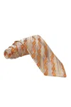 Zilli Geometric Chevron Stripe Silk Tie In Multi
