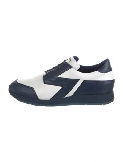 Pre-owned Zilli Leather Colorblock Pattern Sneakers In Multi