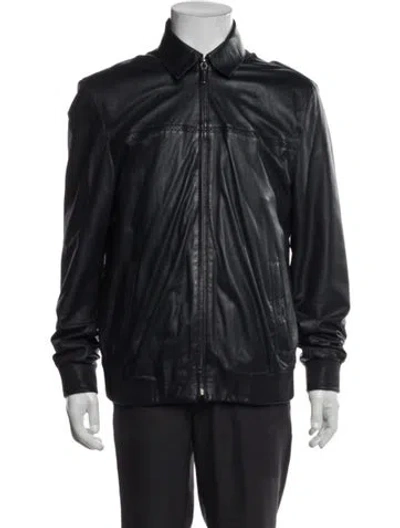 Pre-owned Zilli Leather Jacket In Black