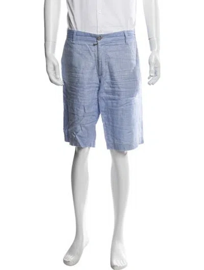 Pre-owned Zilli Linen Chino Shorts In Blue