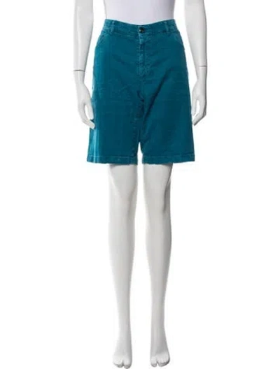 Pre-owned Zilli Linen Chino Shorts In Blue