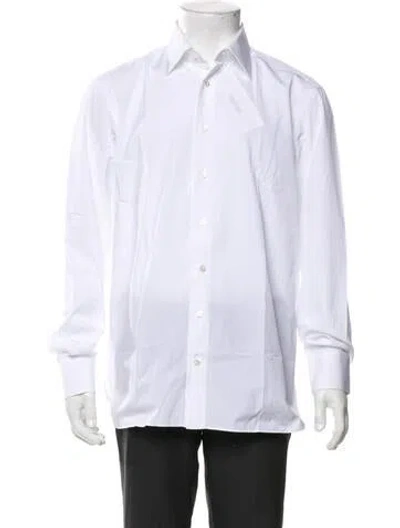 Pre-owned Zilli Long Sleeve Dress Shirt In White
