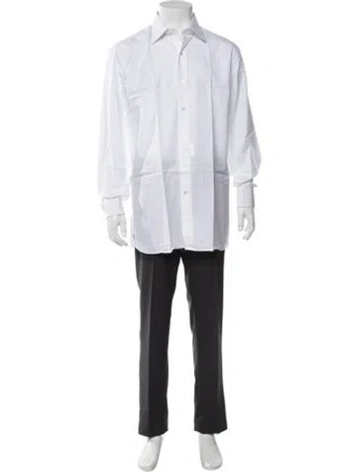 Pre-owned Zilli Long Sleeve Dress Shirt In White