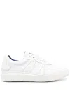 Zilli Panelled Low-top Leather Sneakers In White