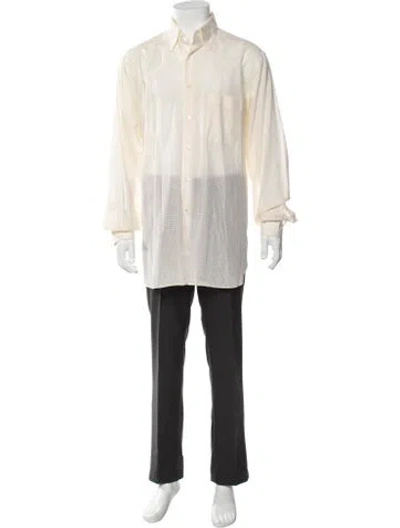 Pre-owned Zilli Patterned Long Sleeve Dress Shirt In Neutral