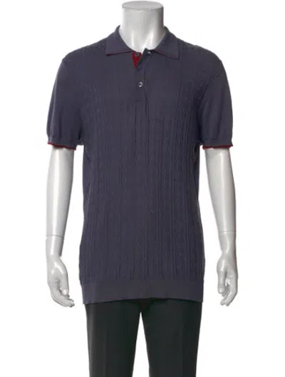 Pre-owned Zilli Patterned Short Sleeve Shirt In Blue