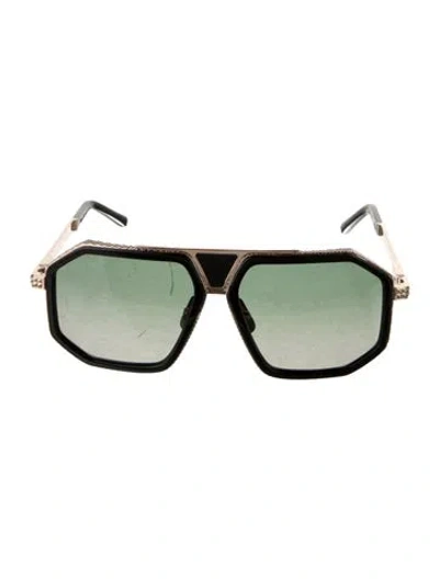 Pre-owned Zilli Shield Gradient Sunglasses W/ Tags In Black