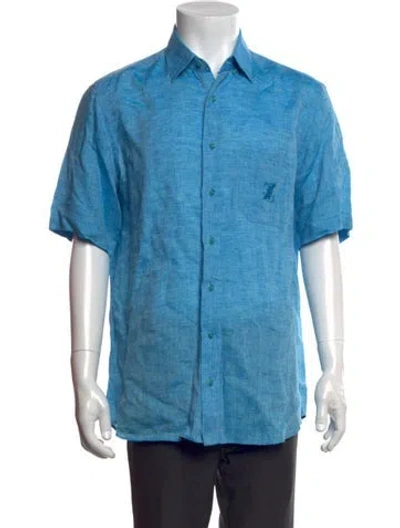 Pre-owned Zilli Short Sleeve Shirt In Blue