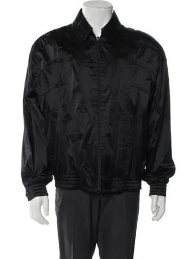 Pre-owned Zilli Silk Bomber Jacket In Black