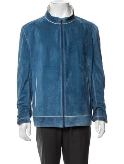 Pre-owned Zilli Silk Jacket In Blue