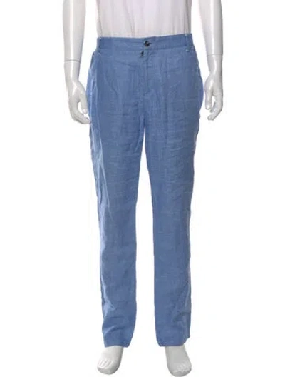 Pre-owned Zilli Silk Pants In Blue