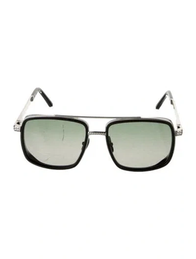 Pre-owned Zilli Square Gradient Sunglasses W/ Tags In Silver