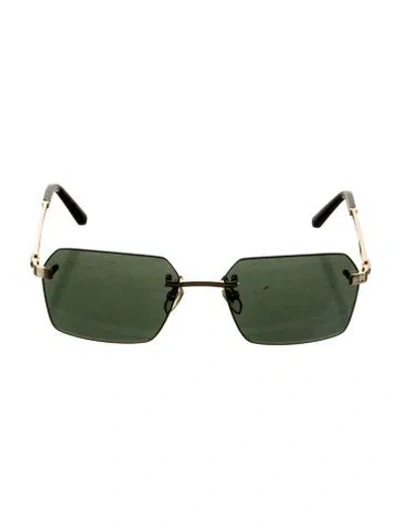 Pre-owned Zilli Square Tinted Sunglasses W/ Tags In Black